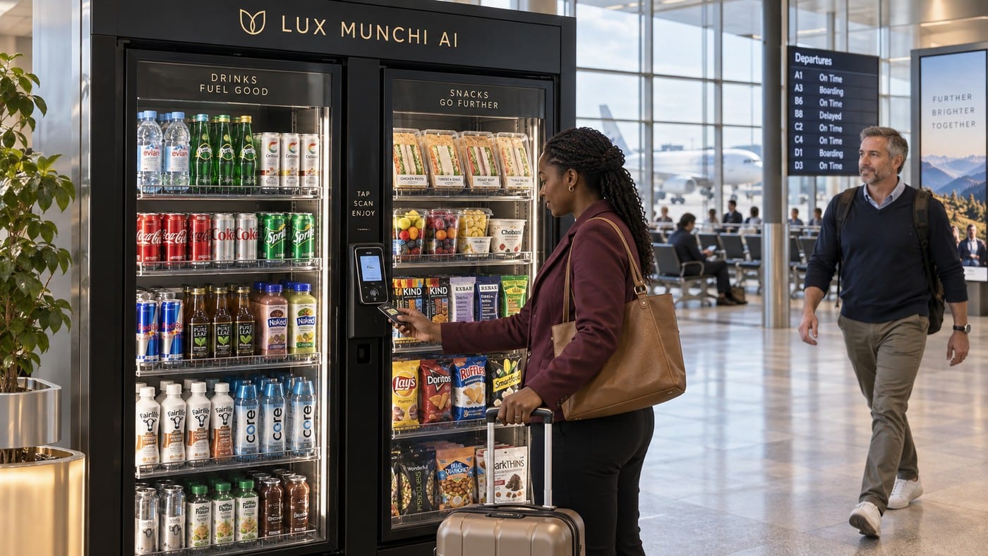 Illustrative Lux Munchi AI smart market setting