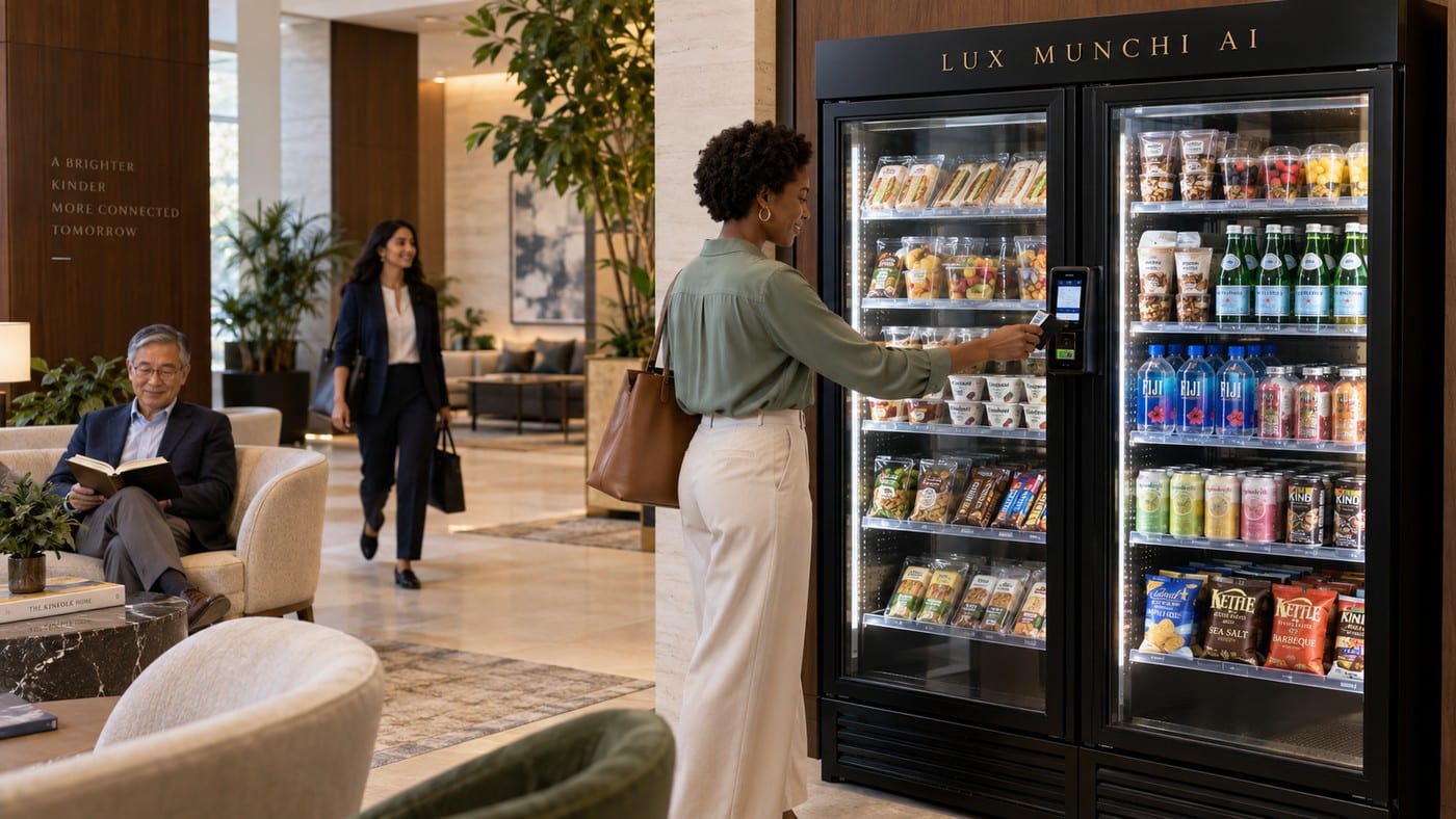 Illustrative Lux Munchi AI smart market setting